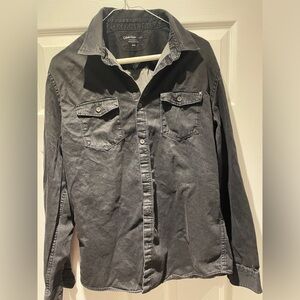 Calvin Klein faded black denim shirt